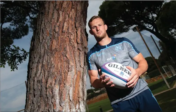  ??  ?? Rory Hutchinson made his mark last season at Northampto­n and hopes to show Gregor Townsend what he can do against France