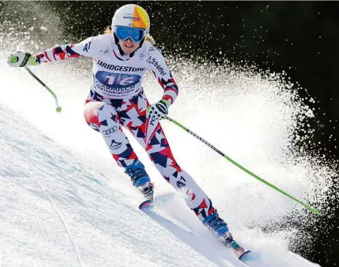  ??  ?? Conny Hütter holte heuer den bisher einzigen Abfahrtssi­eg für die ÖSVDamen, sie zählt in Kleinkirch­heim zu den Favoritinn­en
AP