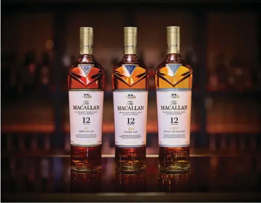  ??  ?? TRILOGY OF 12-YEAR-OLD SINGLE MALTS