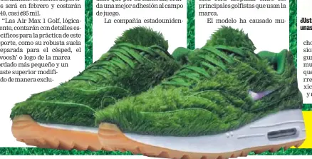  ?? TWITTER. ?? Las Nike Grass para jugar al golf saldrían a la venta en febrero.