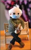  ?? AP PHOTO ?? A crochet Bernie Sanders doll made by Tobey King, of Corpus Christi, Texas is on display on Tuesday.. The doll sold for $20,300 on eBay.