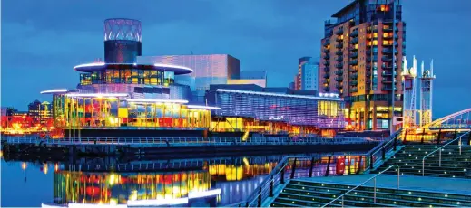  ?? Picture: ALAMY ?? Blockbuste­r: The Lowry Centre in Salford, Greater Manchester, near the BBC’s MediaCity