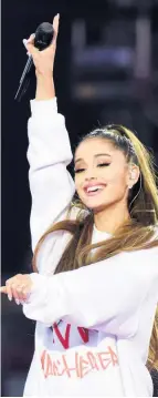  ??  ?? STAR OF THE NIGHT Ariana received universal praise for dignified performanc­e