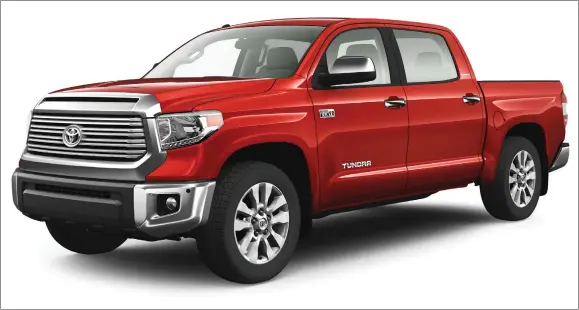  ?? TOYOTA ?? Many Toyota Tundra (2015 model shown here) owners report positively on ride comfort, performanc­e and a set of easy-to-use features.