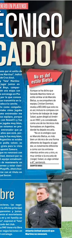  ??  ?? Atlanta United anunció que Martino no renovará.