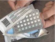  ?? FILE ?? A one-month dosage of hormonal birth control pills.