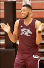  ?? KYLE FRANKO — TRENTONIAN FILE PHOTO ?? Tyere Marshall scored 19 points, including a basket with 37.5 seconds left to help Rider beat West Chester in an exhibition game on Saturday.