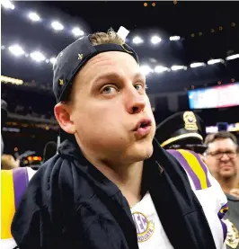  ?? KEVIN C. COX / GETTY ?? Is Joe Burrow nervous about moving from college to the NFL?“Absolutely not.”