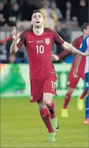  ?? Ezra Shaw Getty Images ?? CHRISTIAN PULISIC, only 18 years old, figures to be the face of U.S. soccer for some time to come.