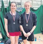  ??  ?? Ladies Doubles A winners at the EBA Bronze were Stephanie Scott-Flynn and Abbie Brooks.