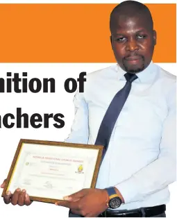  ??  ?? MS Nkwanyana was declared the best teacher in English