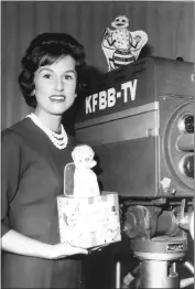  ?? CONTRIBUTE­D PHOTO — BYRON PETERS ?? In a photo taken in the early 1960s, Jean Taschioglo­u of Vacaville is seen in the KFBB-TV station in Great Falls, Montana, where she served as the “Miss Nancy” hostess for the children's TV program “Romper Room.”