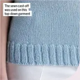  ??  ?? The sewn cast-off was used on this top-down garment