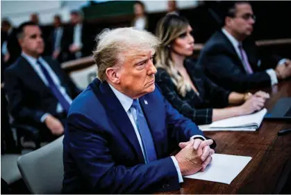  ?? Photograph: Jabin Botsford/Pool via Reuters ?? Donald Trump attends the Trump Organizati­on civil fraud trial in New York on 6 November 2023.