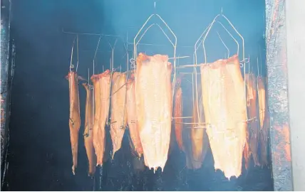  ?? Photo / Geoff Thomas ?? The finished product — prime fillets of smoked trout.