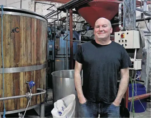  ??  ?? VENTURE: Andy Ribbens, who is sole proprietor, licensee and head brewer, says the bar is aimed at a “mixed and diverse demographi­c”