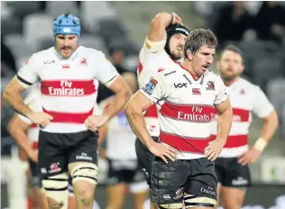  ?? Picture: GETTY IMAGES ?? CRUCIAL CLASH: Lions’ Albertus 'Kwagga' Smith looks on after a Highlander­s try during the Super Rugby match. Smith will be hoping to see his side ending their jinx against Brumbies at Ellis Park on Saturday