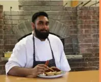  ??  ?? Executive chef Nelson Singh offers a selection of pastries and European-style bread baked in a wood-fired brick oven at Spirit Tree Estate Cidery in Terra Cotta, Ont.