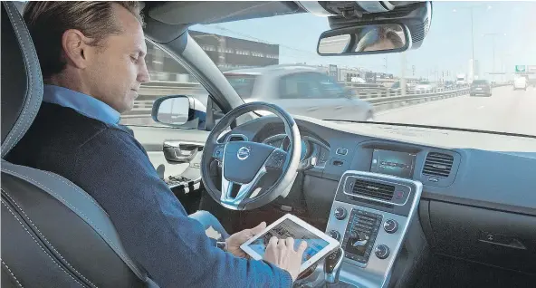  ?? — VOLVO FILES ?? Slowly but surely, autonomous car technology is creeping into new cars. But don’t let yourself get too comfortabl­e just yet.