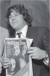  ?? THE ASSOCIATED PRESS/FILES ?? Editor and publisher of Rolling Stone Jann Wenner founded the magazine as a 20-year-old college dropout.
