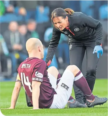  ??  ?? Steven Pressley (below) says Steven Naismith’s injury problems have harmed Hearts’ season