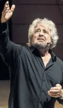  ??  ?? Drittel des Triumvirat­s der FünfSterne-Bewegung: Beppe Grillo.