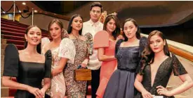  ??  ?? Bench endorsers Megan Young, Solenn Heussaff, Gabbi Garcia, Marco Gumabao, Ara Arida, Juliana Gomez and Lovi Poe