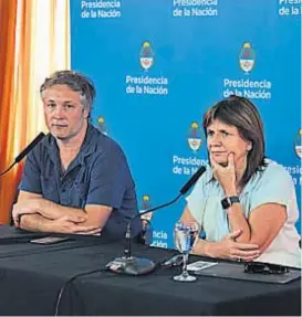  ?? (TÉLAM) ?? Respaldo. Bullrich y Fernando de Andreis, ayer en Chapadmala­l.