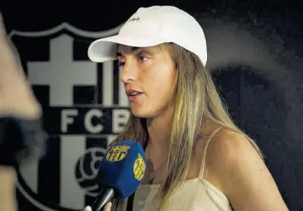  ?? FCB ?? Alexia habló para Barça TV un mes después de ser operada de su rodilla izquierda
//