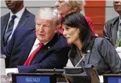 ?? AP ?? Nikki Haley, who once said she would not challenge Donald Trump for the GOP nomination if he ran for president again, officially changed her mind Tuesday.