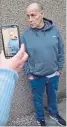  ?? ?? Raymond Boyne is confronted by paedophile hunters.