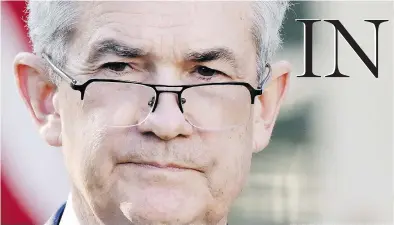  ?? OLIVIER DOULIERY / BLOOMBERG NEWS ?? Jerome Powell will replace Janet Yellen as Federal Reserve chair when her first term ends in February.