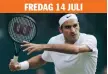  ??  ?? Federer slog ut Raonic i kvarten.