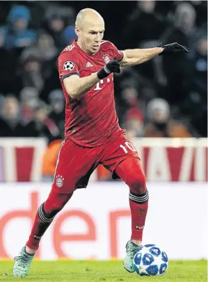  ?? BORIS STREUBEL/GETTY IMAGES / ?? Arjen Robben is set to leave Bayern Munich at the end of the season.