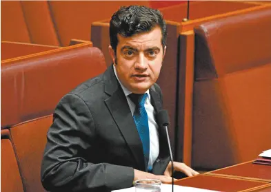  ??  ?? Senator Sam Dastyari during question time this week.