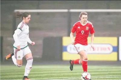  ??  ?? Cassia Pike has been selected for the full Wales women’s football squad