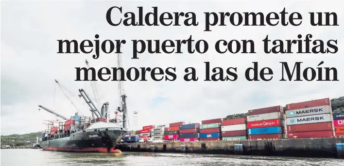  ?? ALONSO TENORIO ?? Al puerto de Caldera solo ingresan las embarcacio­nes fabricadas antes de 1980, como las denominada­s early container ship o pequeños fully cellular.