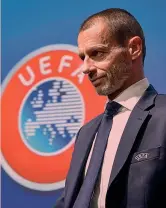  ?? AFP ?? Ceferin Presidente dell’Uefa
Aleksander Ceferin, 55 anni, sloveno, dal 2016 è presidente Uefa. Il suo mandato scade nel 2027