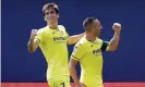  ??  ?? Gerard Moreno (left) is leading La Liga’s scoring charts. Photograph: Soccrates Images/Getty Images