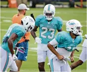  ?? CHARLES TRAINOR JR ctrainor@miamiheral­d.com ?? The Dolphins’ Cordrea Tankersley (23) could be a preseason roster casualty if the NFL mandates that fewer players be allowed in training camp this year.