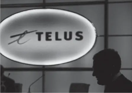  ?? DARRYL DYCK
THE CANADIAN PRESS ?? Telus Corp. had $357 million of net profit attributab­le to shareholde­rs in the fourth quarter as operating revenue grew by 6.3 per cent over the comparable period of 2017, slightly above analyst estimates.