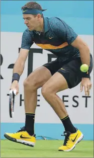  ??  ?? El argentino Juan Martín Del Potro, ayer ante Denis Shapovalov