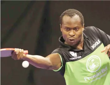  ??  ?? Poster boy of Nigerian table tennis, Aruna Quadri will compete in the colours of Egyptian giants, ENPPI in the 2019 Africa Clubs table tennis championsh­ip in Lagos