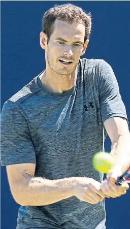  ??  ?? Andy Murray will be determined to stay fit throughout 2019.