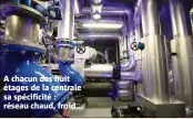  ??  ?? A chacun des huit étages de la centrale sa spécificit­é : réseau chaud, froid...