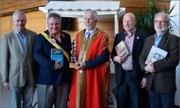  ??  ?? Jarlath Glynn, Jef Verschoore, Mayor of Wexford Jim Moore, Gilbert Ossieur and Piet Chillens.