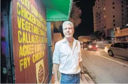  ?? CNN/COURTESY ?? Anthony Bourdain took television viewers to the B & M Market in Miami’s Little Haiti.