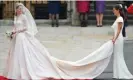 ?? Pascal Segretain/Getty Images ?? Burton was charged with creating the wedding dress for the Princess of Wales, then Kate Middleton. Photograph: Le