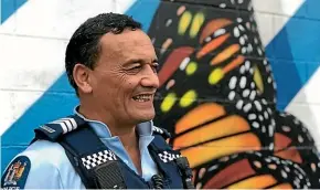  ??  ?? Sergeant Steve Mariu and his neighbourh­ood policing team have championed change in east Papakura for the past 18 months.