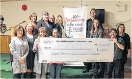  ??  ?? The Shelburne Associatio­n Supporting Inclusion (SASI) is the recipient of an $8,400 donation from 100+ Women Who Care of Shelburne County. SASI was selected as the recipient of the donation at the Dec. 4 meeting of the 100+ Women Who Care group. Since being started in 2017, the group has given out approximat­ely $100,000 to community groups and organizati­ons.
CONTRIBUTE­D